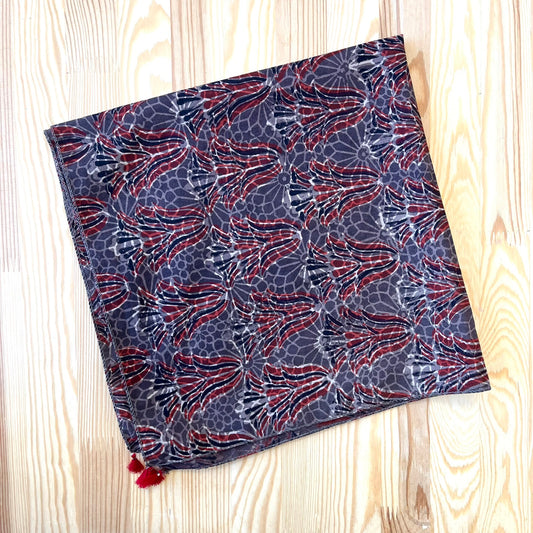 Block-printed Square Scarf