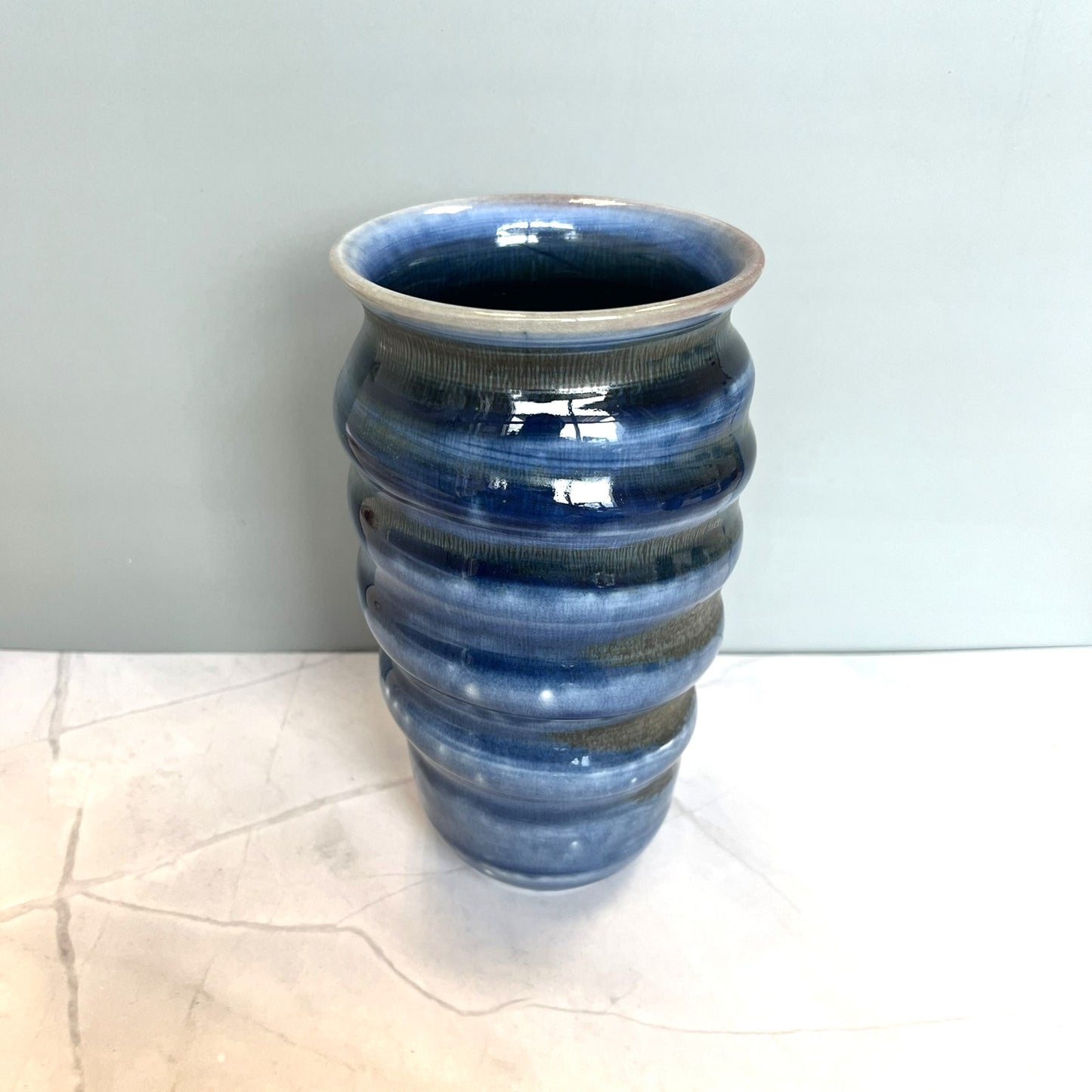 Blue Twist Vase