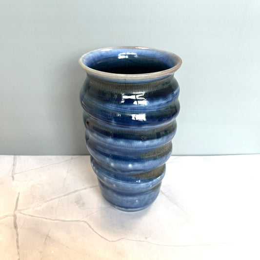 Blue Twist Vase
