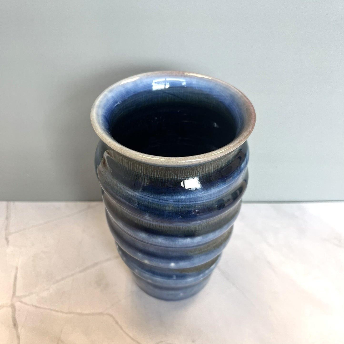 Blue Twist Vase