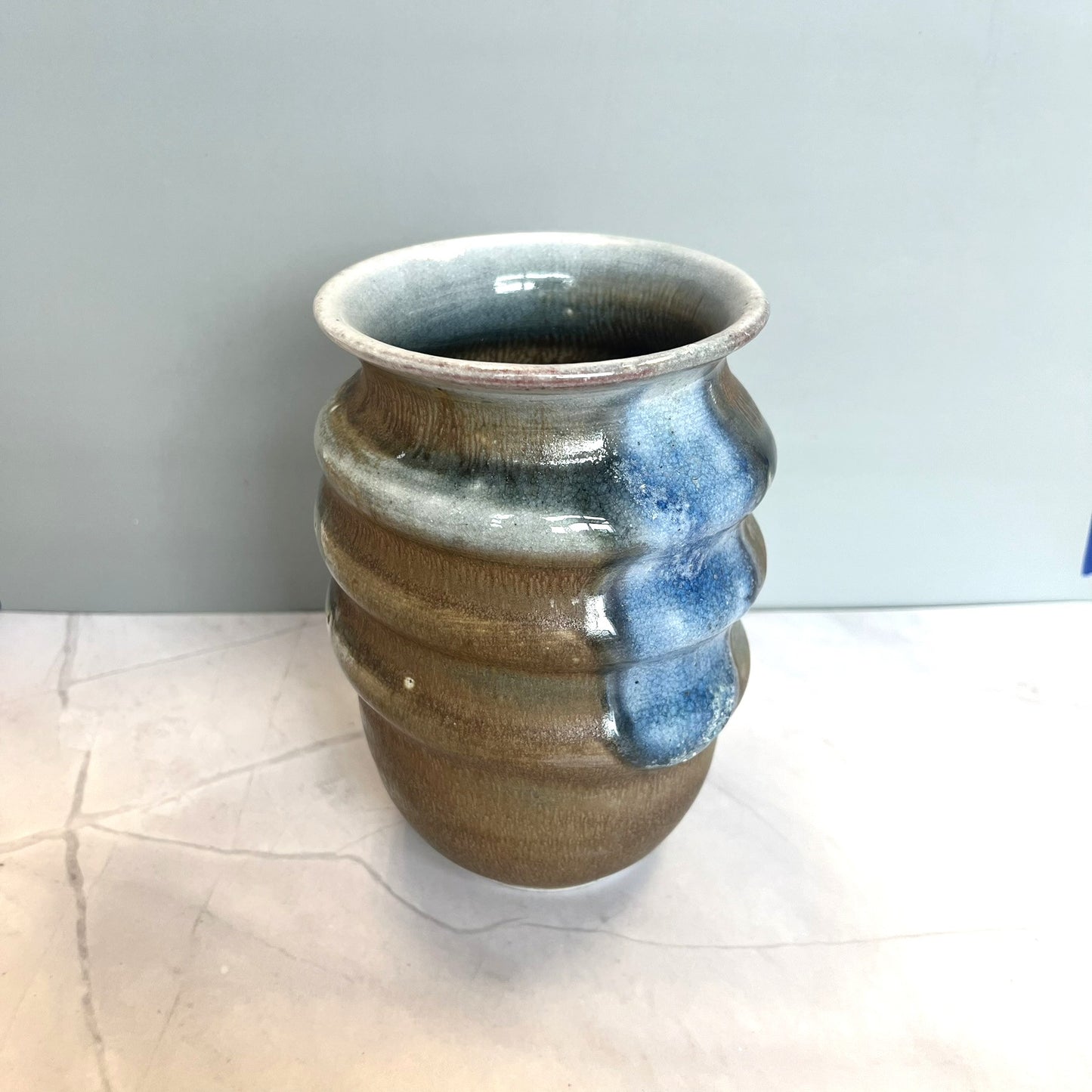 Gray/Brown Twist Vase
