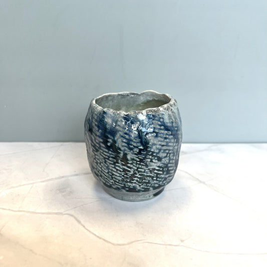 Small Textured Blue Cup