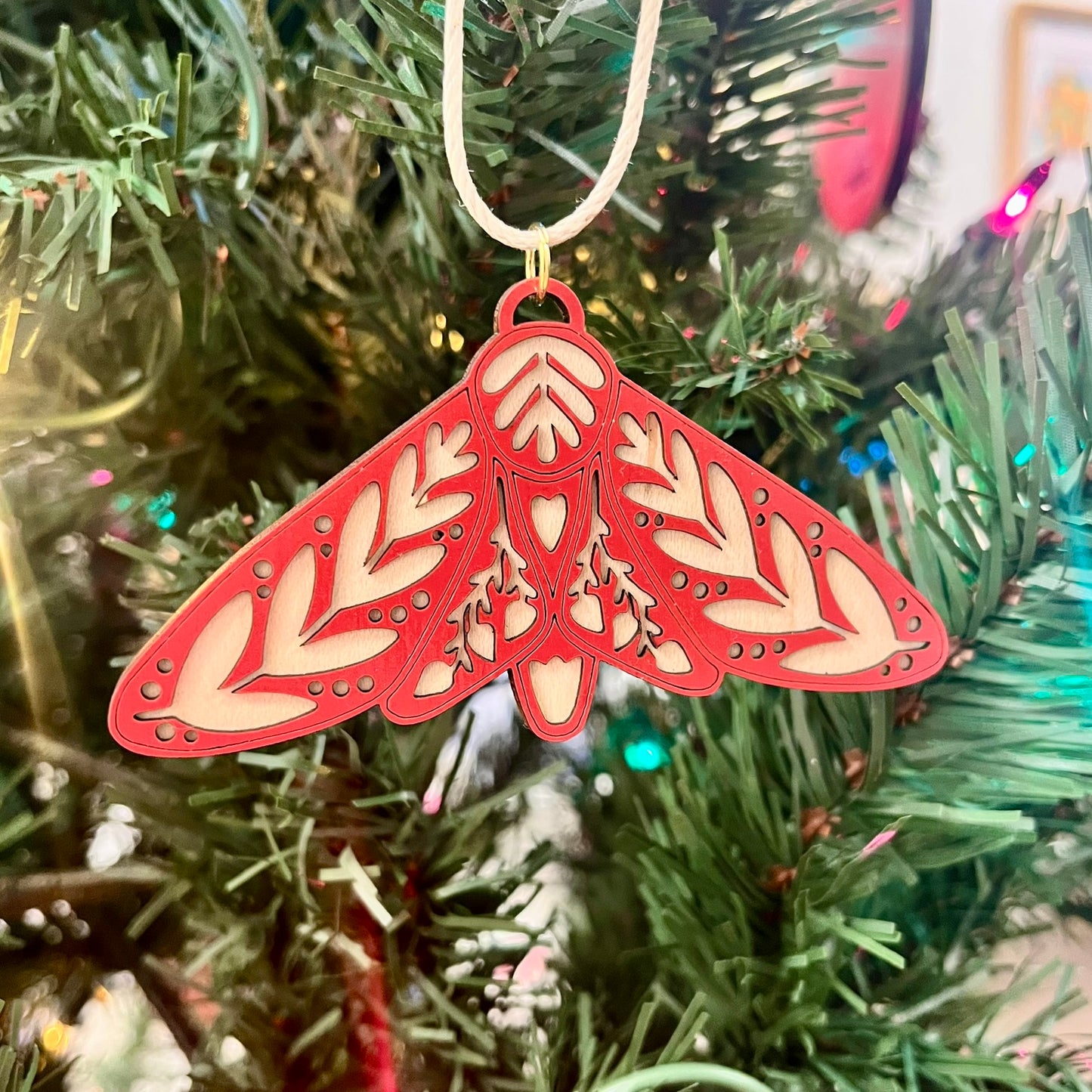 Wooden Moth Ornament