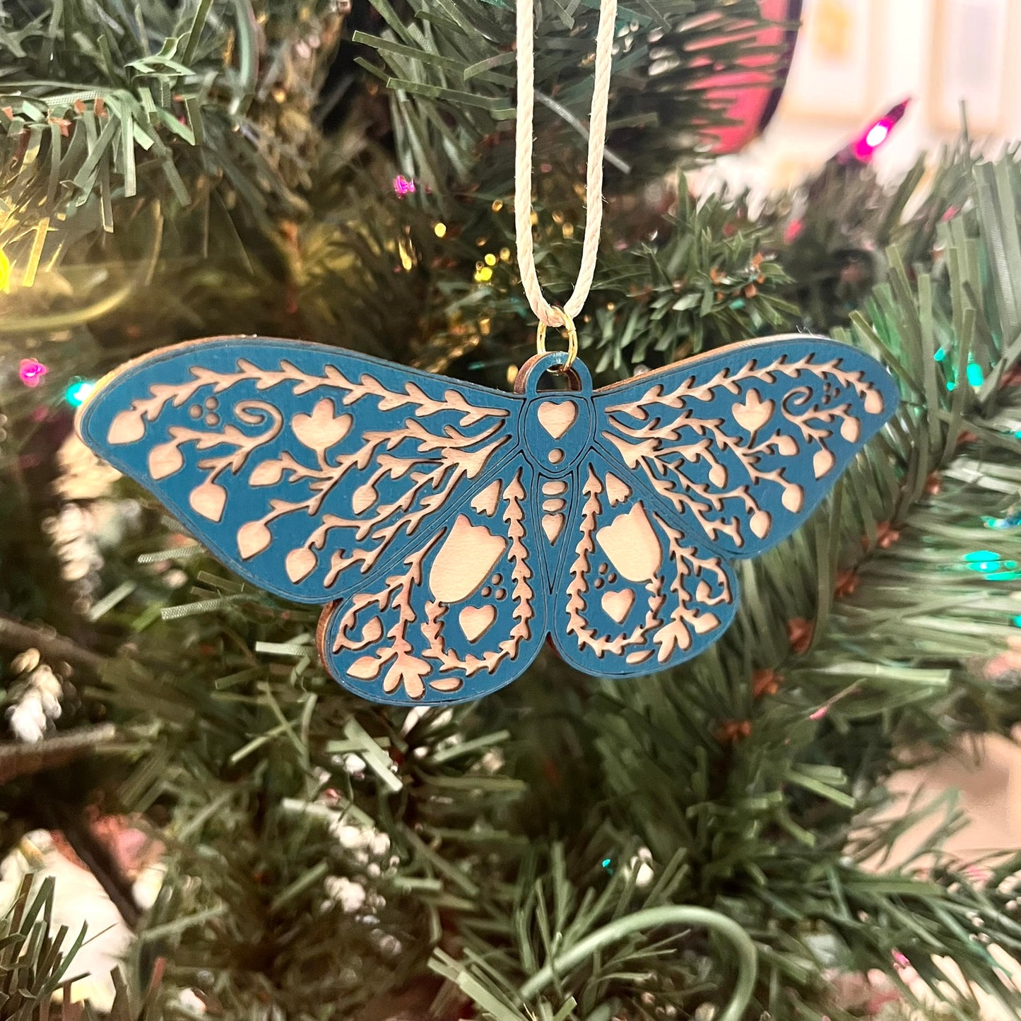 Wooden Moth Ornament
