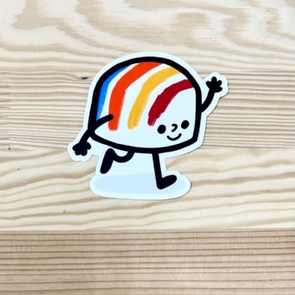 Rainbow Gas Tank Sticker