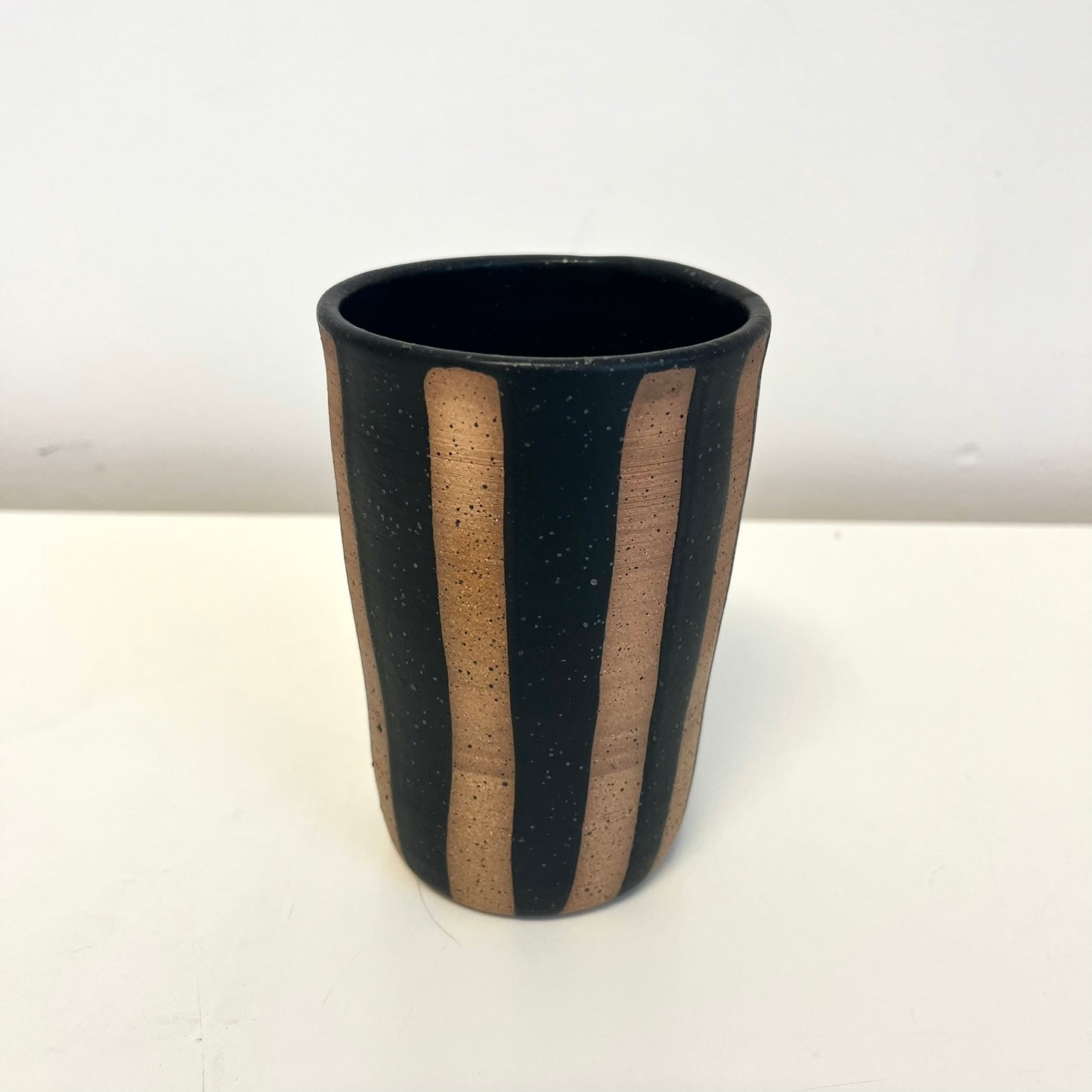 Black Striped Tumbler