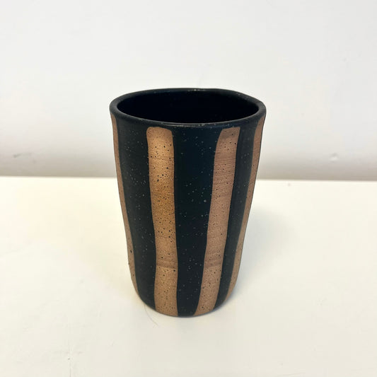 Black Striped Tumbler
