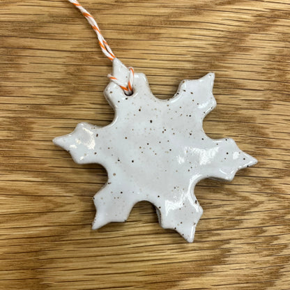 Ceramic Snowflake Ornament