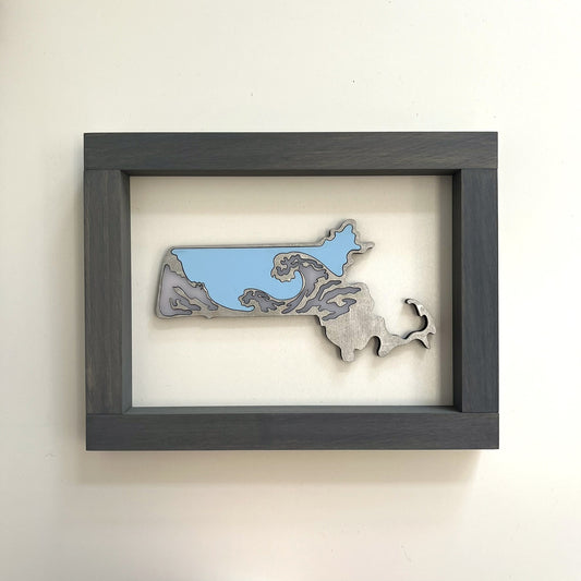 Massachusetts Wooden Wall Art