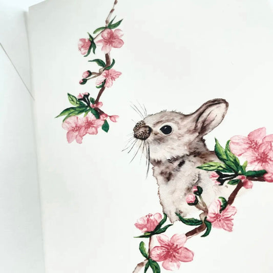 Baby Bunny Watercolor Card