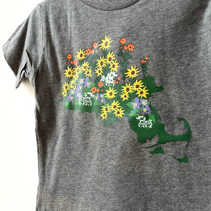 Kids T-Shirt - Massachusetts Wildflowers