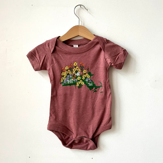 Baby Onesie - Massachusetts Wildflowers