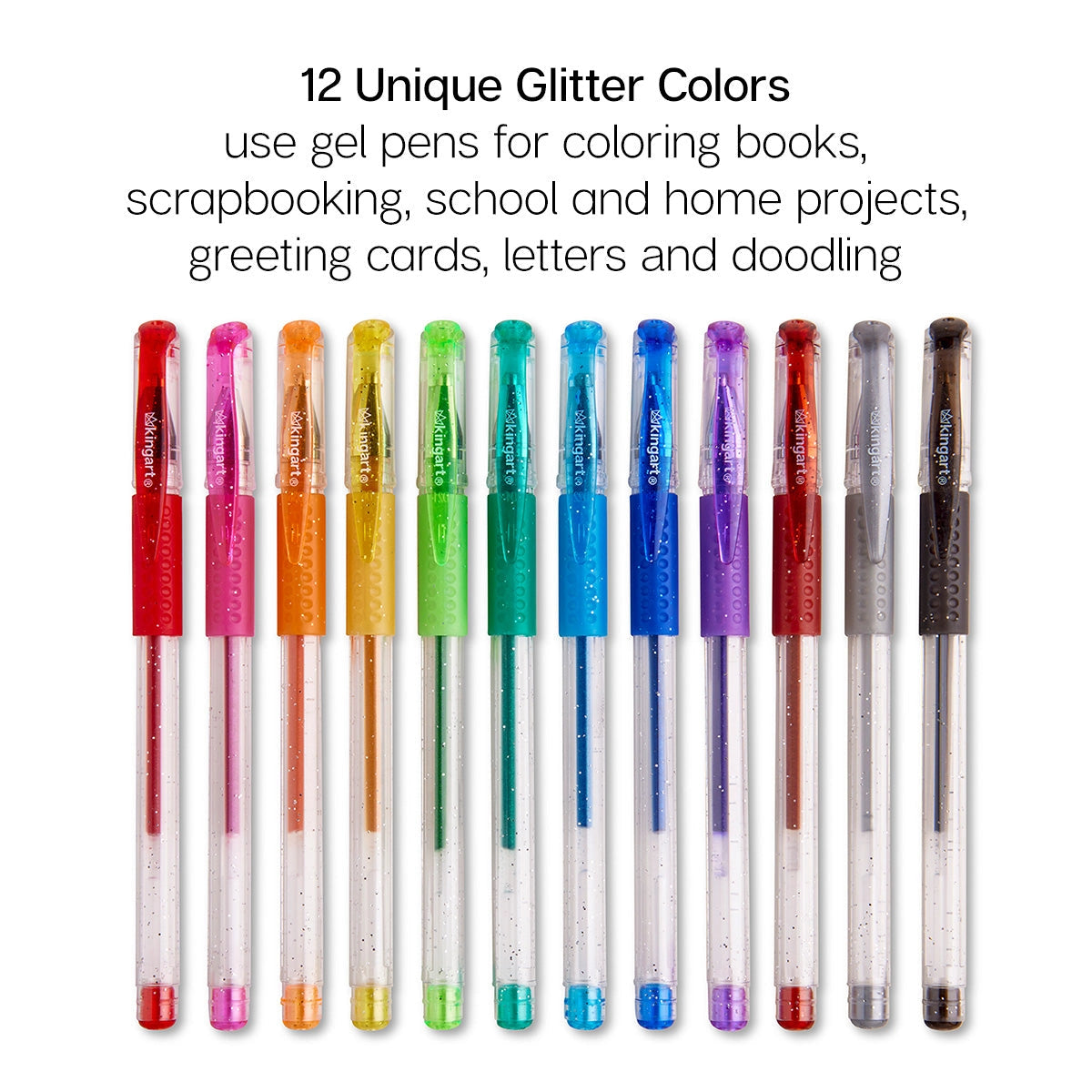 Glitter Gel Pens (Pack of 12)