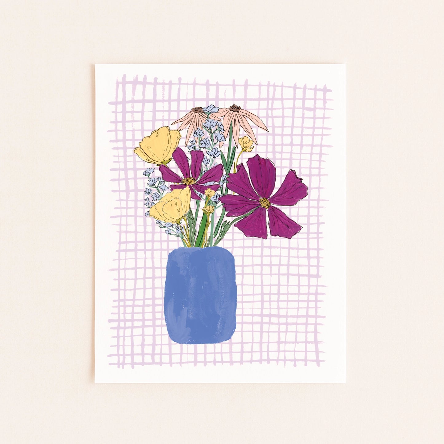 Colorful Wildflower Bouquet Art Print