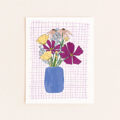 Colorful Wildflower Bouquet Art Print
