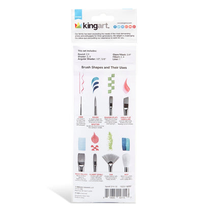 White Nylon Paintbrushes (Set of 10)