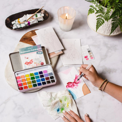 Seaside Watercolor Painting Kit