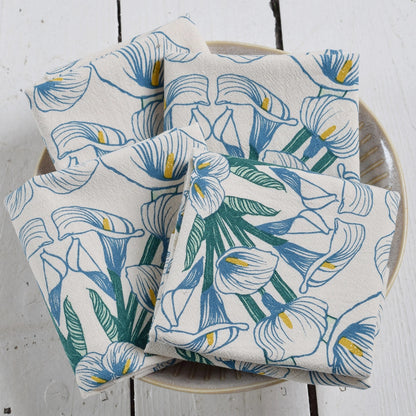 Calla Lily Cotton Napkins (Set of 4)