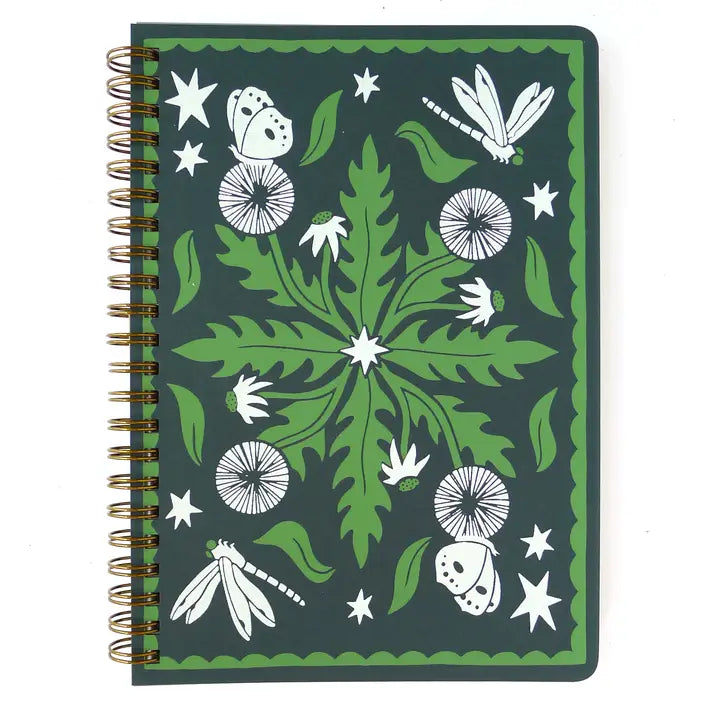 Spiral Notebook - Green Dandelions