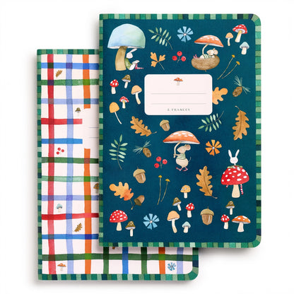 Leaves and Mushroom Notebooks (Set of 2)
