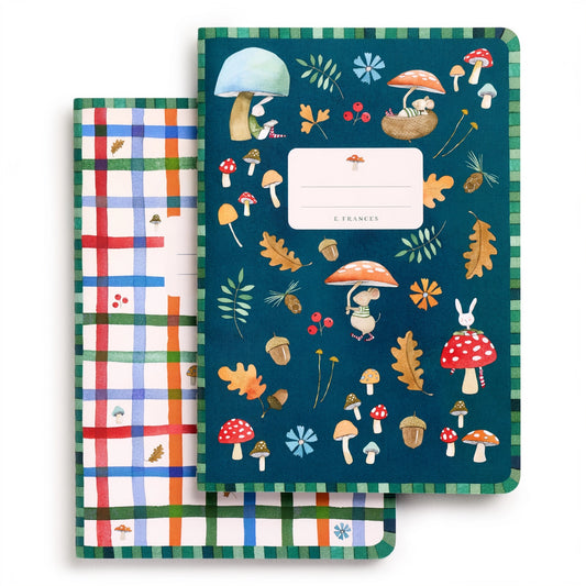 Leaves and Mushroom Notebooks (Set of 2)