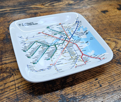 Boston Transit Map Desk Tray