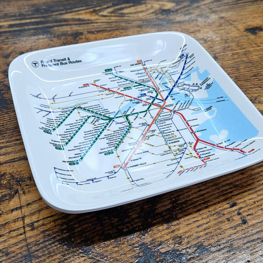 Boston Transit Map Desk Tray