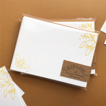 Bee Notecards - Set of 8