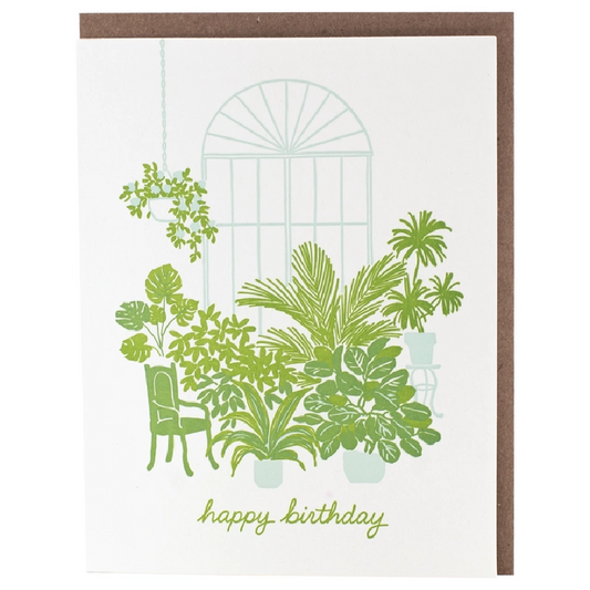Birthday Card - Greenhouse Plants