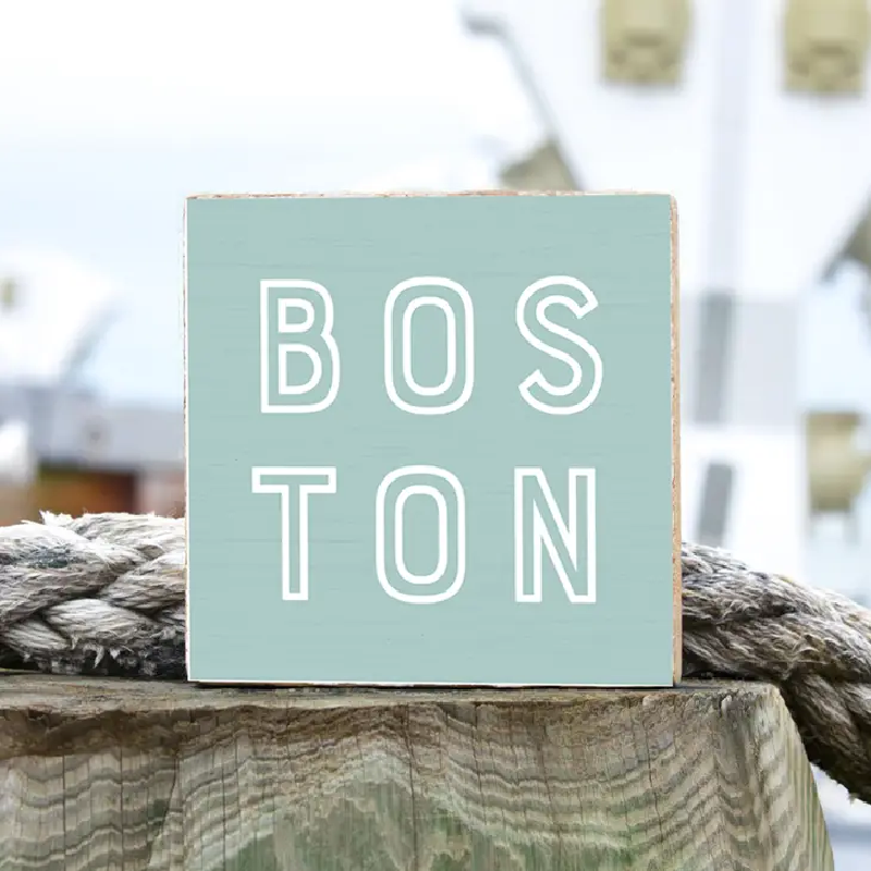Boston wooden sign