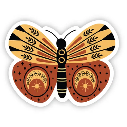 Orange Butterfly Sticker