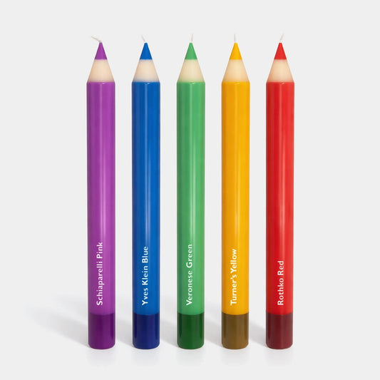 Colored Pencil Taper Candles (Pack of 5)