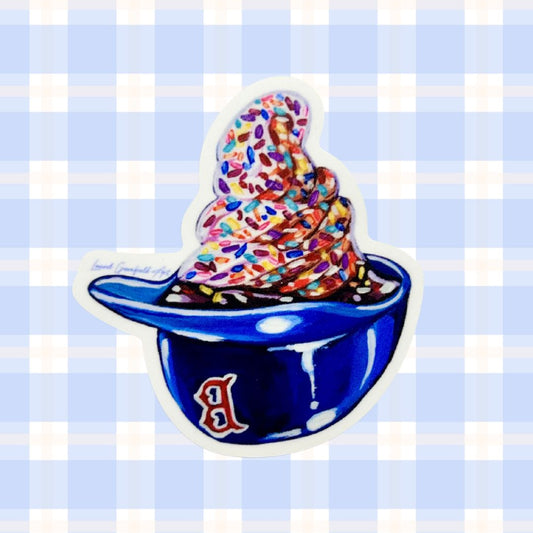 Red Sox Ice Cream Helmet Sticker