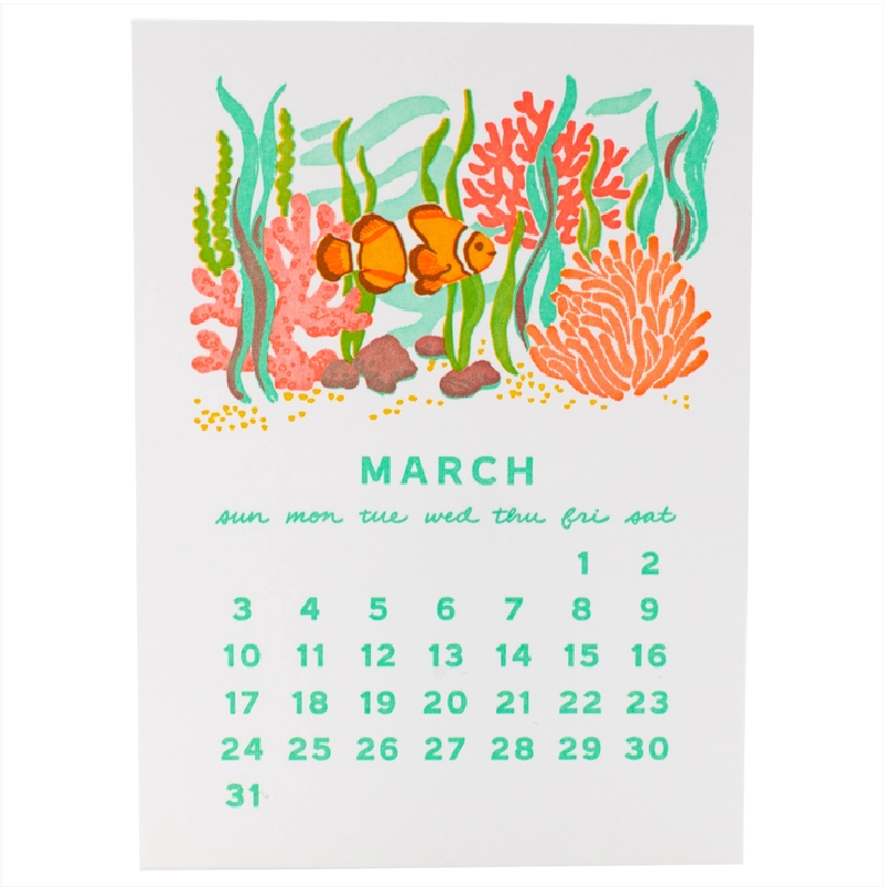 2024 Mini Calendar - Under the Sea