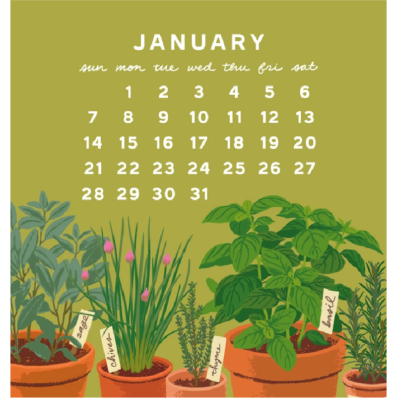 2024 Mini Calendar - Little Garden