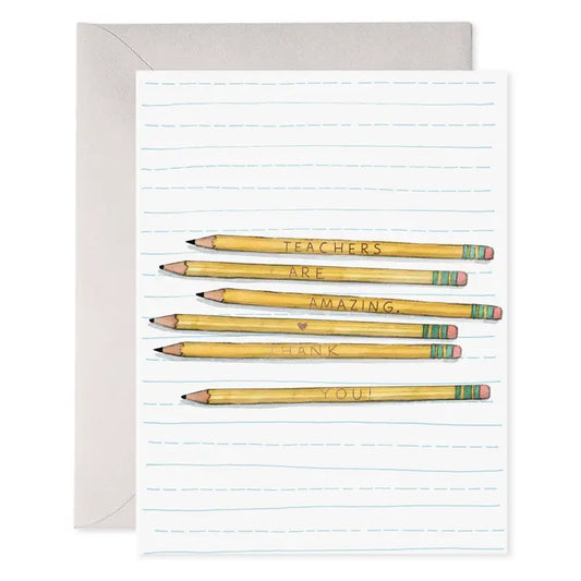 Pencils Thank You Teacher Card