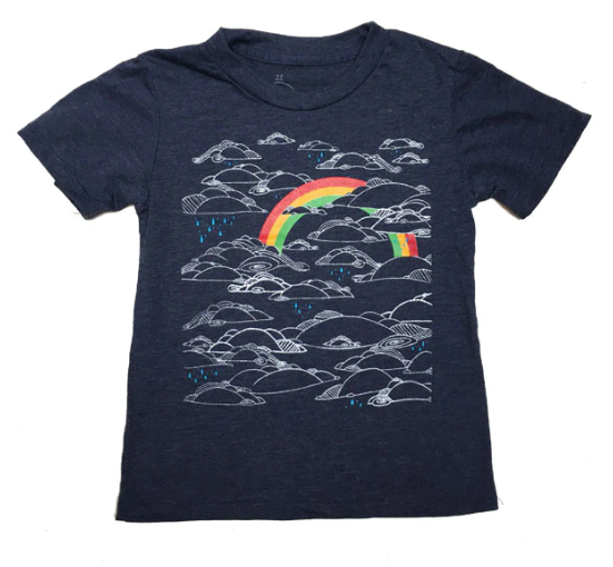 Kids T-Shirt - Clouds and Rainbow