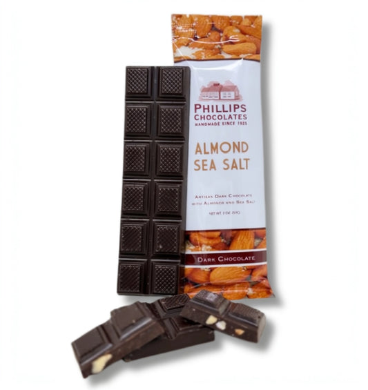 Almond Sea Salt Dark Chocolate Bar