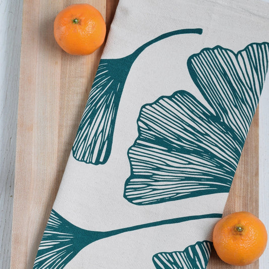 Ginkgo Leaf Tea Towel