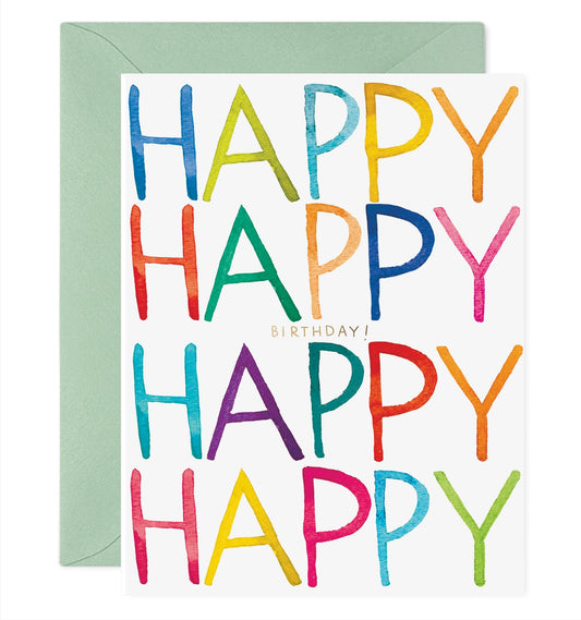 Happy Happy Happy Birthday Card