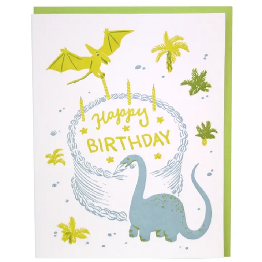 Birthday Card - Dinosaur Cake