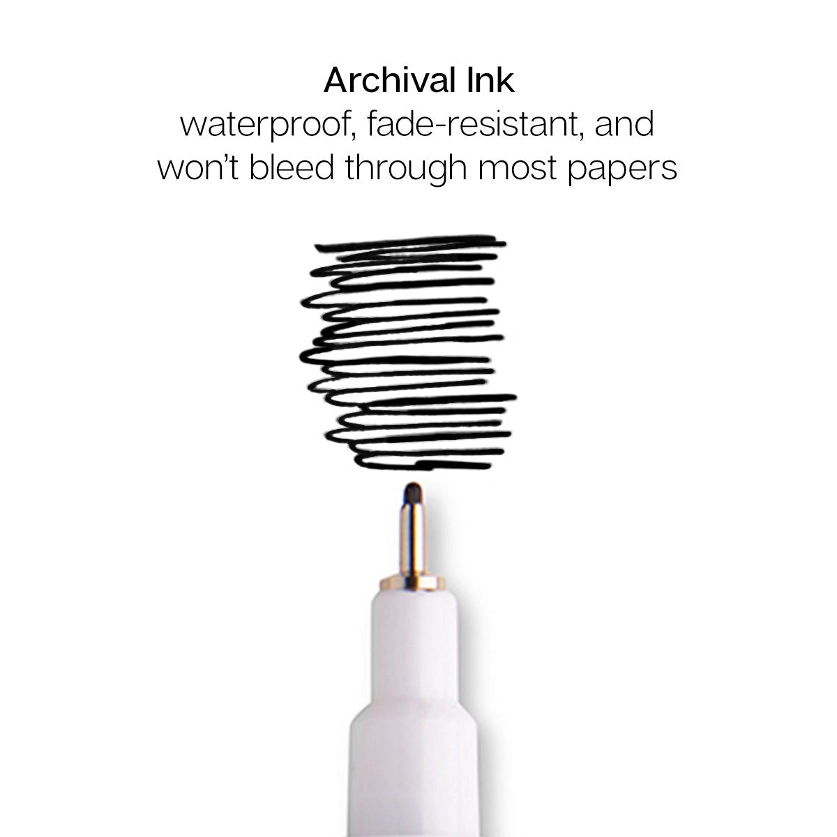 Inkline Pro Fine Line Black Ink Pens (Pack of 6)