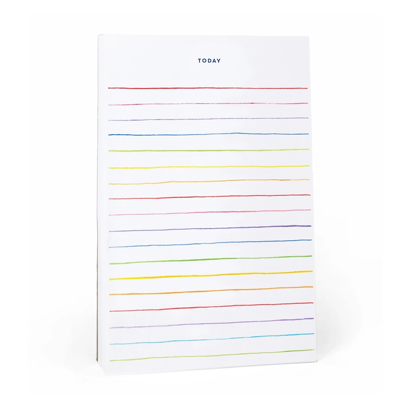 Rainbow Striped "Today" Notepad