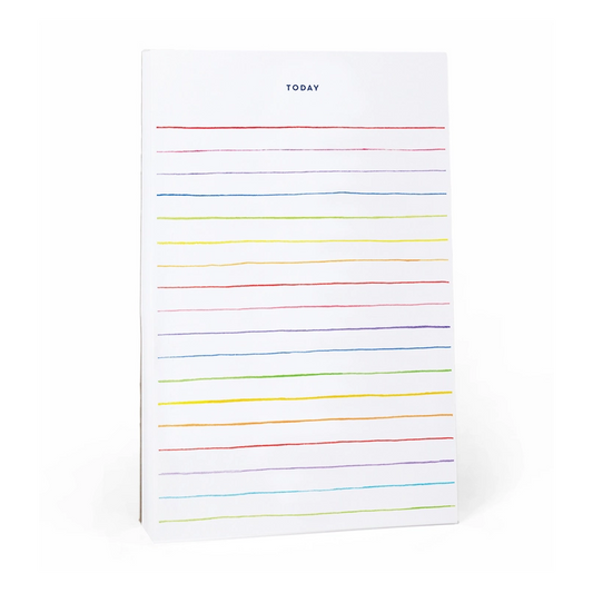 Rainbow Striped "Today" Notepad