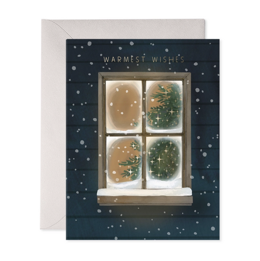 Warmest Wishes (Frosty Window) Holiday Card