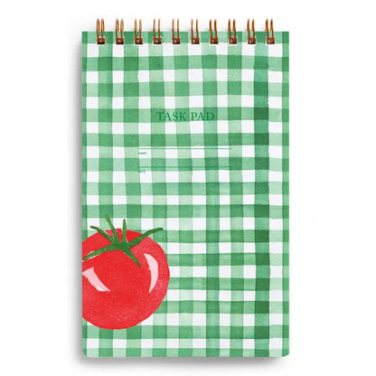 Tomato Green Gingham Notepad