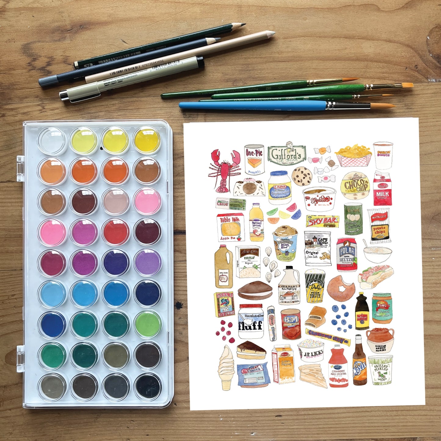 New England Foods Art Print