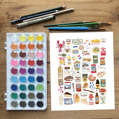 New England Foods Art Print
