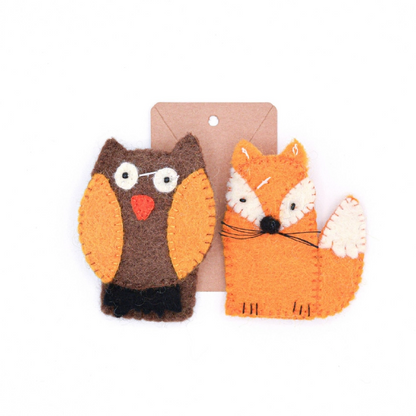 Owl and Fox Finger Puppets