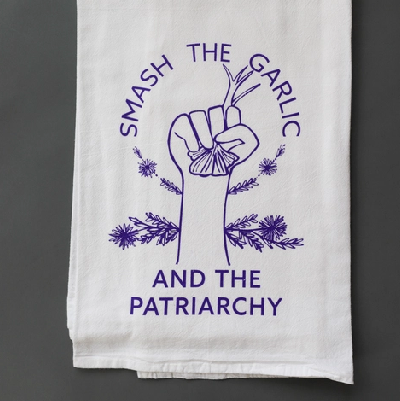 Tea Towel - Smash the Garlic and The Patriarchy